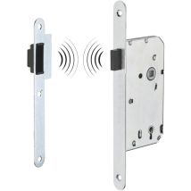 Thirard - Serrure encastrable magnétique à clé pour porte de chambre, axe 50mm, bouts ronds, 1 clé
