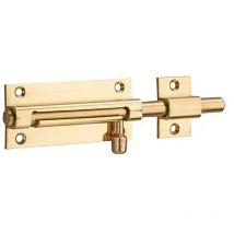 Verrou pour porte de meuble targette laiton 70 mm - Thirard