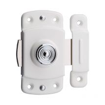 Verrou pour porte d'ameublement, 40mm, blanc