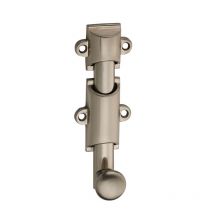 Verrou à plaquer pour fenêtre, à coulisse, 100mm, nickel satin
