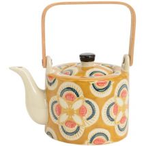 Théière en grès à motifs avec infuseur Imany
