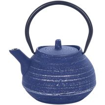 Zen Et Ethnique - Théière de type japonaise bleue en fonte 0.8 litre