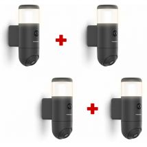 Caméra extérieure connectée, rotative, motorisée, éclairage intégré - Rheita 100 Thomson 512511 - Lot de 4 caméras Rheita 100