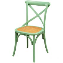 Biscottini - Moderner Holzstuhl 88x48x52 cm Rustikale Stühle Vintage Thonet Stuhl Küche Esszimmer Restaurant Bistro (Grün)