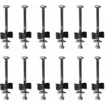 Denuotop - 12 Set Trampoline Screws, Trampoline Fastening Screws, Galvanized Steel Trampoline Screws Fastening, Trampoline Accessories for Large