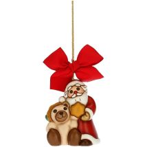 Addobbo Natalizio Babbo Natale Con Teddy Maxi - Ceramica - Linea Natale - Living, Arredare La Casa - 6,2x5,5x7,5 Cm H - Thun