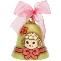 Thun - Pasqua Limited Edition 2023, Campanella Verde in Ceramica Decorata a Mano, Linea Pasqua Favolosa, 7.2x7.2x8 cm h