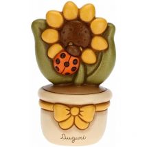 Thun - Vasetto soprammobile con Girasole e Coccinella - Auguri