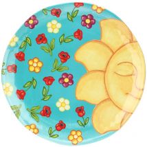 Thun - Vassoio Tondo in Melammina Decorato, Linea Estate Fantastica, ø 36 cm