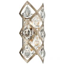 Hudson Valley Lighting - Tiara Applique a 2 luci bronzo di Vienna, cristallo