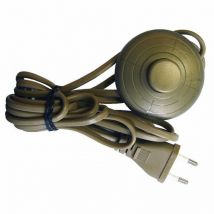 Cable e interruptor tibelec, plástico, dorado 500 w Centrale Brico