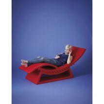 Tic Tac Rosso fiamma originale Slide lettino prendisole sdraio mare piscina esterno giardino made in Italy di design chaise longue
