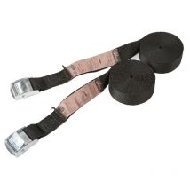 Jumbo - Tie Down comes with Cam Buckle Black 8ft (250CM), Pack of 2