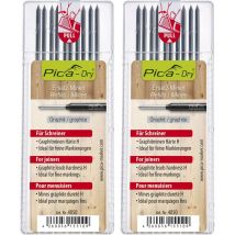 Ersatzminen-Set Dry Härte h für Tischler Inhalt 20 Stück - Pica