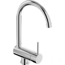 Tiemme - K12 Spültischbatterie mit klappbarem Schwenkauslauf (Unterfenstermontage)