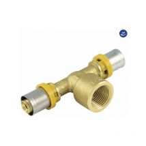 Raccordo a t femmina per tubo multistrato a pressare per gas modello al-cobrapex 1/2ø20 Tiemme