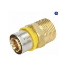 Raccordo diritto maschio per tubo multistrato a pressare per gas modello al-cobrapex 3/4 ø26 TIEMME