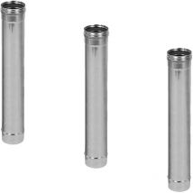 Lot de 3 TIG1000 Conduit simple paroi étanche polycombustible longueur 100 cm Ø120