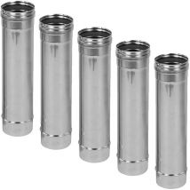 Lot de 5 TIG500 Conduit simple paroi étanche polycombustible longueur 50 cm Ø100