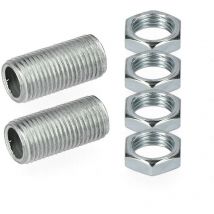 Tige filetée 20 mm avec écrou sous emballage (2 tiges et 4 écrous)