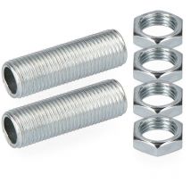 Tige filetée 30mm avec écrou sous emballage ( 2 tiges et 4 écrous)
