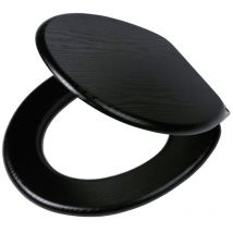 Tiger - Asiento de wc de cierre suave Blackwash mdf negro 252030746