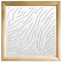 Signorbit - tiger - Moduli Decorativi in Legno e pvc - Colore: bianco - Misura: 98x98 cm