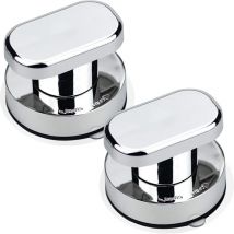 Tigrezy 2pcs Suction Cup Door Handle Bay Window Suction Cup Handle Strong Suction Cup Pull Handles for Bathroom Glass Cabinet Drawer Door Handle