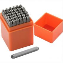 BSR - Tigrezy 36 Pieces Letter and Number Stamps, 6mm Metal Letter Punch, a-z and 0-9 Metal Letter Stamp, Metal Number Stamp for Stamping Metal,