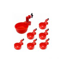 6pcs automatiques Supplies Abreuvoir Poules Tasses à Bol Bol en Plastique, Volailles Distributeurs D'eau Automatique de L'eau Potable Tasses pour