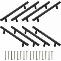 8 Pieces Cabinet Handles Drawer Knobs Drawer Handle Furniture Handles Black - Tigrezy