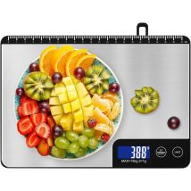 Tigrezy - Balance de Cuisine Electronique 15 kg, Professionnel avec Grand Panneau, Balance de Précision, Tactile Sensible & Écran lcd, Fonction Tare,
