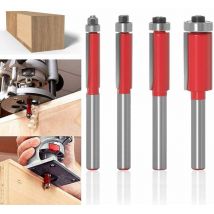 Wahaison - Tigrezy Bearing Router Bit 6mm Shank Cutter Carpentry Tool Woodworking Wood Milling Cemented Carbide Flush Trim Router Shank Wood Cutter