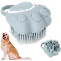 Tigrezy Brosse de bain pour chiens et chats,Brosse de Bain pour Chien,avec distributeur de shampoing et brosse de massage pour chiot,Effet de