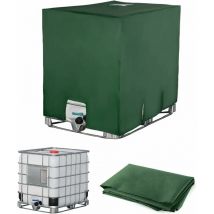 Tigrezy - ibc Wassertankabdeckung Anti-Staub Anti-UV, Schutzhülle, Schutzplane, passend für 1000L ibc Tank (120 x 100 x 116 cm grün)
