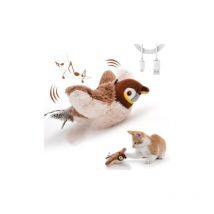 Tigrezy Jouet interactif pour chat avec catnip rechargeable buzz beat Bird (ne vole pas) pour chat d'intérieur, activation tactile, jouet de sport
