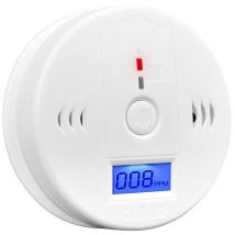 Tigrezy - Kohlenmonoxidmelder, Alarm, CO-Detektor, Alarmsensor mit LCD-Display, Speicherfunktion, batteriebetrieben, für Zuhause, Schlafzimmer,