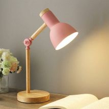 Tigrezy Lampe de table moderne nordique protection des yeux chambre lampe de chevet lampe de bureau industrielle réglable E27 veilleuse pour enfants