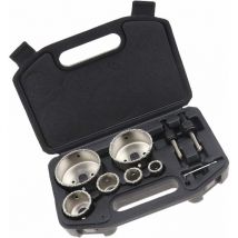 Lochsägen-Set für Keramikfliesen, Diamantbeschichtung, mit Aufbewahrungsbox aus Legierung, 6 Löcher, 22 bis 73 mm, tragbar, langlebig, zum Schneiden
