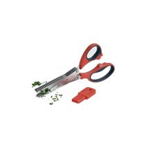 Tijeras de cocina de 5 hojas con cepillo de limpieza