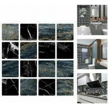Tile Sticker for Bathroom and Kitchen, 30 Pieces Tile Stickers Waterproof Wall Sticker, Adhesive Tile Stickers for Wall Tiles Decor Size 10x10cm