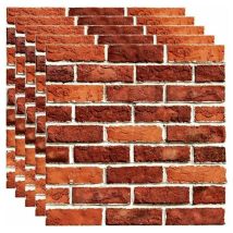 Ousudela - Tile Stickers, 3D Tile Stickers Self Adhesive Wall Tile Stickers Home Decor for Living Room Kitchen Bathroom Stick 5 Pieces (30 x 30cm /