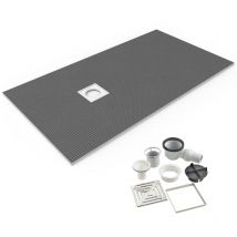 Gravahaus - Tileable xps Foam Wet Room Shower Tray Former Kit inc. Waste - 1500mm x 800mm