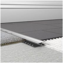 Tileasy - Chrome 31mm x 1000mm Aluminium 1 Piece Knock-Down Carpet to Tile Trim - CT1