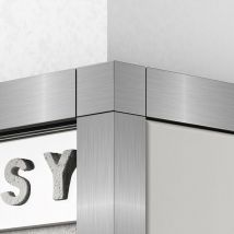 Tileasy - Stainless Steel Effect 12mm Boxed Metal Tile Trim Corner - SBC12