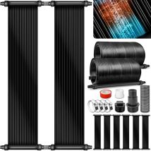 Tillvex - Calefactor Solar para Piscina 76 x 480 cm Sistema de Calefacción Ecológico Manta Térmica de Piscina Set Completo Panel Solar Calentador de