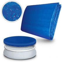 Pool Abdeckplane 488 cm Rund Schwimmbecken Abdeckung UV-Stabil & reißfest Schwimmbad Solarplane - Tillvex