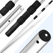 Pool Teleskopstange 1,20 - 3,60m Aluminium Poolstange Stange zur Poolreinigung 3-teilig - Tillvex