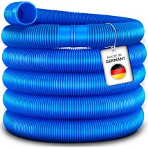 Tuyau de piscine Bleu - 6m / 38mm Flexible avec manchons pour bassin Tuyau solaire pour piscines et bassins Tuyau d'aspiration Tuyau pour pompe Tuyau