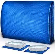 Bâche pour piscine 335 x 335 cm ronde Base pour bassin résistant aux rayons uv et aux déchirures Bâche de protection pour piscine - Tillvex